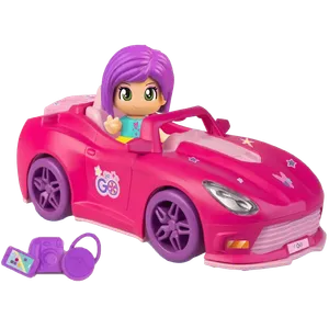 Carro Juguete PinyPon Lets Go Famosa con Accesorios + Figura de Niña